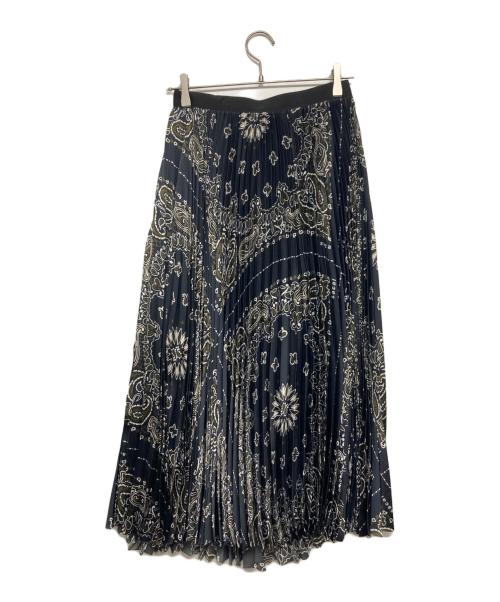 sacai（サカイ）sacai (サカイ) Bandana Print Skirt ネイビー サイズ:2の古着・服飾アイテム