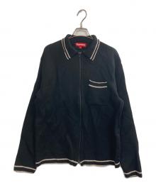SUPREME（シュプリーム）の古着「24FW Zip Up Polo Sweater」｜ブラック