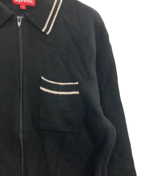 SUPREME（シュプリーム）SUPREME (シュプリーム) 24FW Zip Up Polo Sweater ブラック サイズ:Lの古着・服飾アイテム