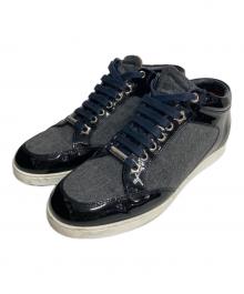 JIMMY CHOO（ジミーチュウ）の古着「ミッドカットスニーカー」｜グレー×ブラック