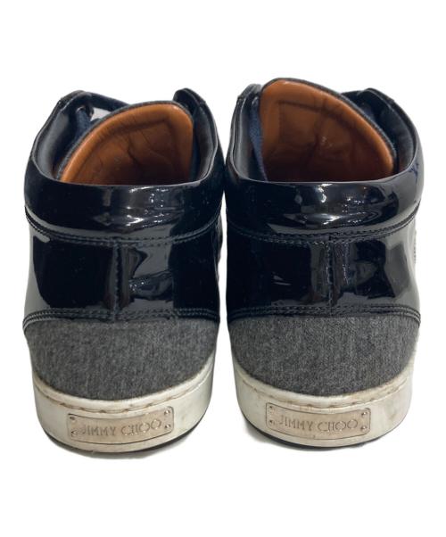 JIMMY CHOO（ジミーチュウ）JIMMY CHOO (ジミーチュウ) ミッドカットスニーカー グレー×ブラック サイズ:37の古着・服飾アイテム