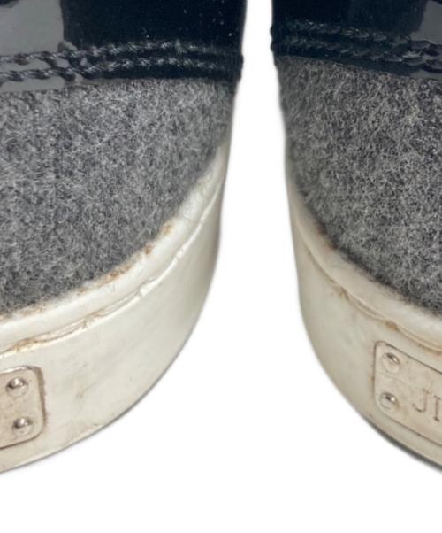 JIMMY CHOO（ジミーチュウ）JIMMY CHOO (ジミーチュウ) ミッドカットスニーカー グレー×ブラック サイズ:37の古着・服飾アイテム