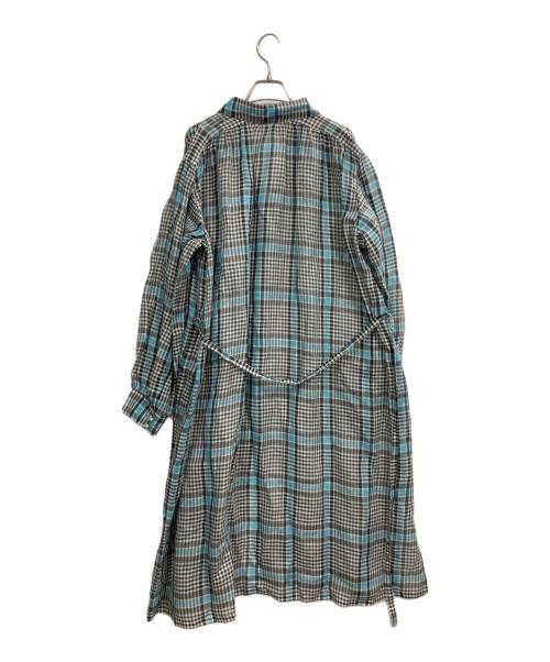 SANYOCOAT（サンヨーコート）SANYOCOAT (サンヨーコート) ラミーチェックシャツワンピース スカイブルー サイズ:38の古着・服飾アイテム
