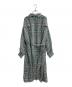 SANYOCOAT（サンヨーコート）の古着「ラミーチェックシャツワンピース」｜スカイブルー