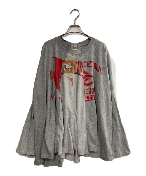 77circa（ナナナナサーカ）77circa (ナナナナサーカ) 再構築長袖Tシャツ グレー サイズ:FREEの古着・服飾アイテム