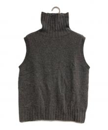 MARGARET HOWELL（マーガレットハウエル）の古着「ハイネックニットベスト」｜グレー