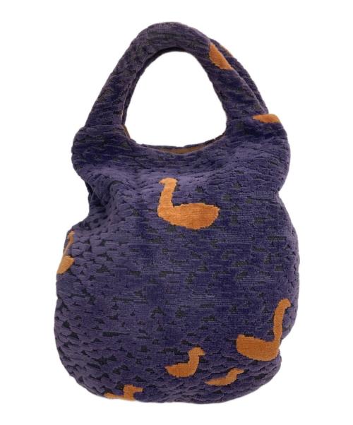 mina perhonen（ミナ ペルホネン）mina perhonen (ミナ ペルホネン) エッグバッグ パープルの古着・服飾アイテム