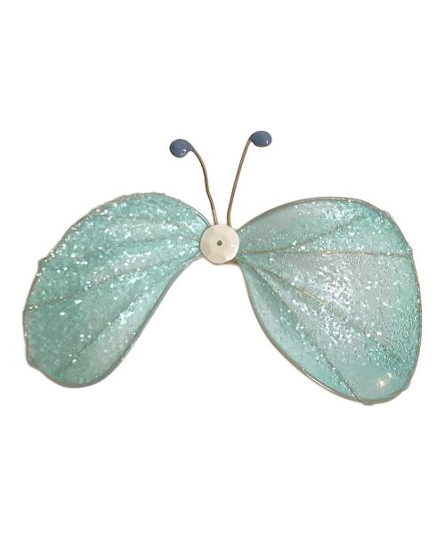 mina perhonen（ミナ ペルホネン）mina perhonen (ミナ ペルホネン) ちょうちょのブローチ スカイブルーの古着・服飾アイテム