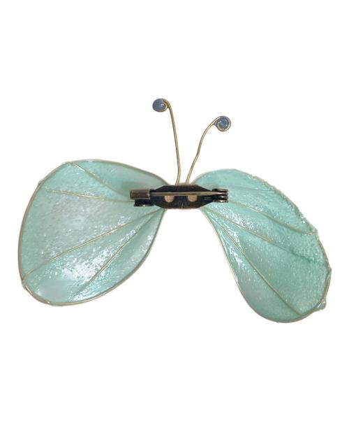 mina perhonen（ミナ ペルホネン）mina perhonen (ミナ ペルホネン) ちょうちょのブローチ スカイブルーの古着・服飾アイテム