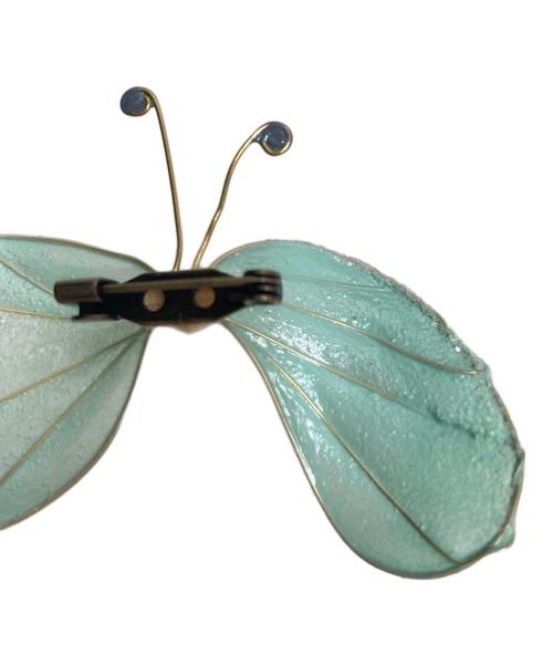 mina perhonen（ミナ ペルホネン）mina perhonen (ミナ ペルホネン) ちょうちょのブローチ スカイブルーの古着・服飾アイテム