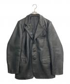 Schottショット）の古着「3Bレザーテーラードジャケット」｜ブラック