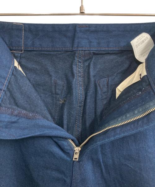 45R（フォーティファイブ・アール）45R (フォーティファイブ・アール) インディゴ染めワイドストレートデニムパンツ インディゴ サイズ:3の古着・服飾アイテム