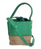 VIOLAd'OROヴィオラドーロ）の古着「2WAYカゴバッグ」｜グリーン×ベージュ