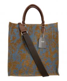 EAR（イア）の古着「柄トートバッグ」｜ベージュ×ブルー