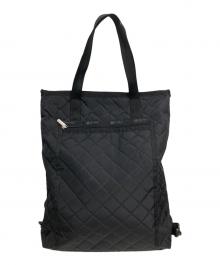 LeSportsac（レスポートサック）の古着「キルティング2WAYバッグ」｜ブラック