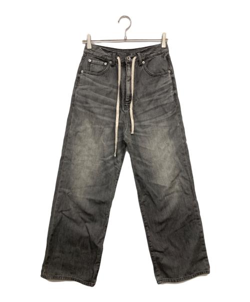 Whim Gazette（ウィムガゼット）Whim Gazette (ウィムガゼット) ドロストデニムパンツ グレー サイズ:34の古着・服飾アイテム