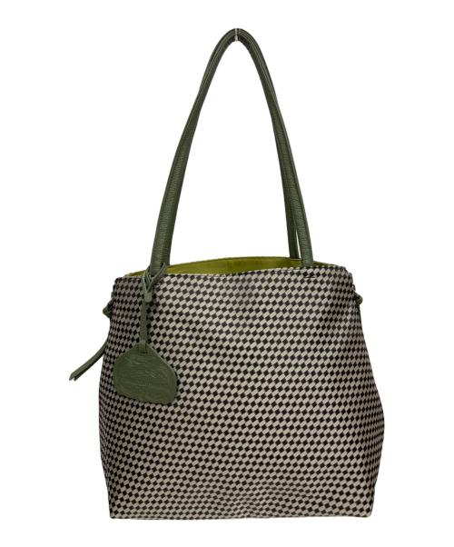 OSAM（オサム）OSAM (オサム) 総柄トートバッグ グリーンの古着・服飾アイテム