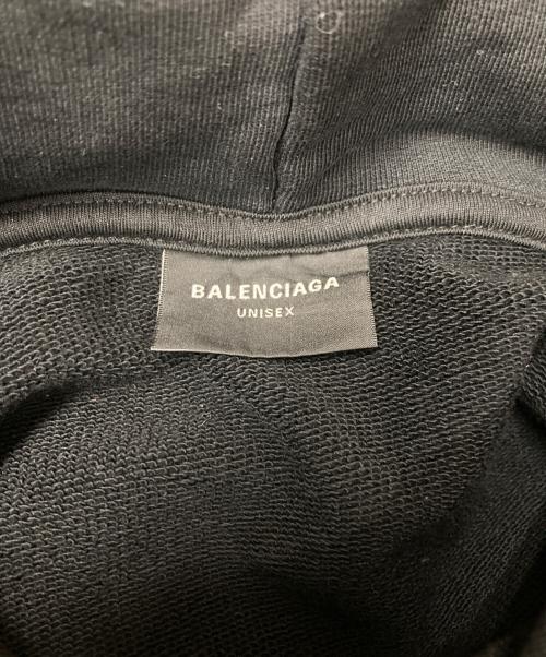 BALENCIAGA（バレンシアガ）BALENCIAGA (バレンシアガ) 24SS Round Hoodie ブラック サイズ:3の古着・服飾アイテム