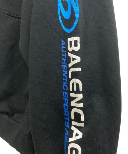 BALENCIAGA（バレンシアガ）BALENCIAGA (バレンシアガ) 24SS Round Hoodie ブラック サイズ:3の古着・服飾アイテム