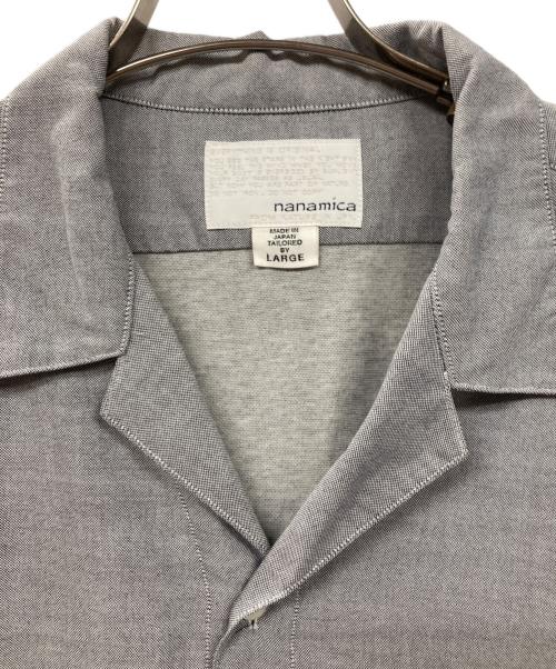 nanamica（ナナミカ）nanamica (ナナミカ) パネルオープンカラーシャツ グレー サイズ:Lの古着・服飾アイテム