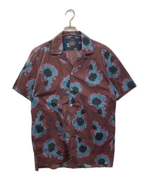 PS Paul Smith（ＰＳポールスミス）PS Paul Smith (ＰＳポールスミス) オープンカラーシャツ ブラウン サイズ:Lの古着・服飾アイテム