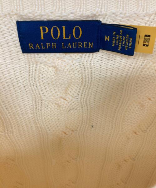 POLO RALPH LAUREN（ポロ・ラルフローレン）POLO RALPH LAUREN (ポロ・ラルフローレン) ケーブルニット ベージュ サイズ:Mの古着・服飾アイテム