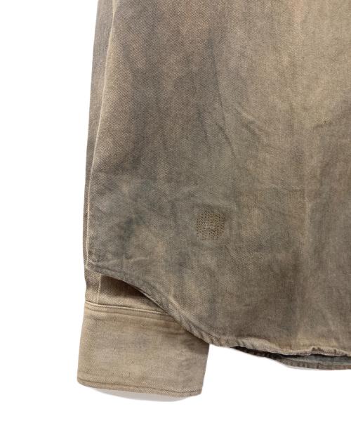 RRL（ダブルアールエル）RRL (ダブルアールエル) スリム フィット スタデッド デニム ウエスタン シャツ ブラウン サイズ:XLの古着・服飾アイテム