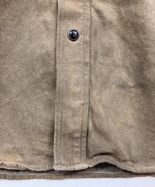 RRL（ダブルアールエル）RRL (ダブルアールエル) スリム フィット スタデッド デニム ウエスタン シャツ ブラウン サイズ:XLの古着・服飾アイテム