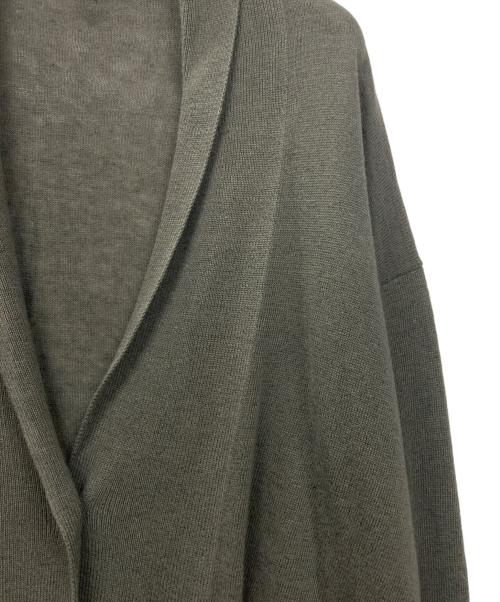 MARGARET HOWELL（マーガレットハウエル）MARGARET HOWELL (マーガレットハウエル) リネンコットンショールカラー長袖ニットカーディガン グリーン サイズ:Freeの古着・服飾アイテム