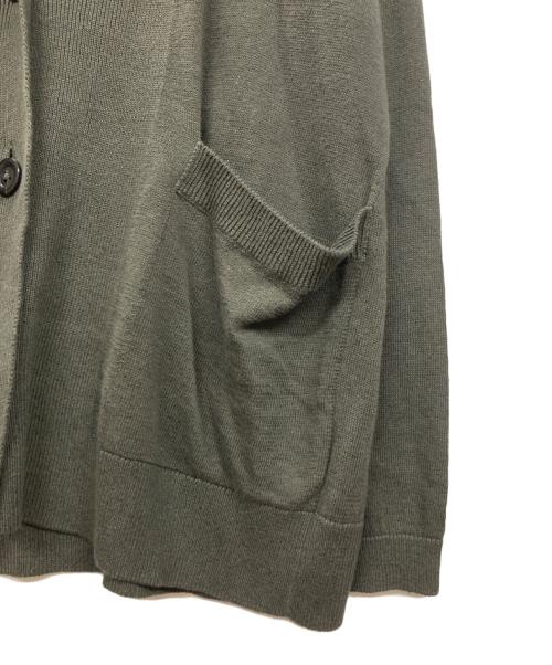 MARGARET HOWELL（マーガレットハウエル）MARGARET HOWELL (マーガレットハウエル) リネンコットンショールカラー長袖ニットカーディガン グリーン サイズ:Freeの古着・服飾アイテム