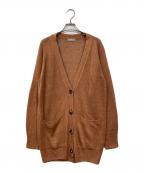 MARGARET HOWELLマーガレットハウエル）の古着「リネンニットカーディガン」｜オレンジ