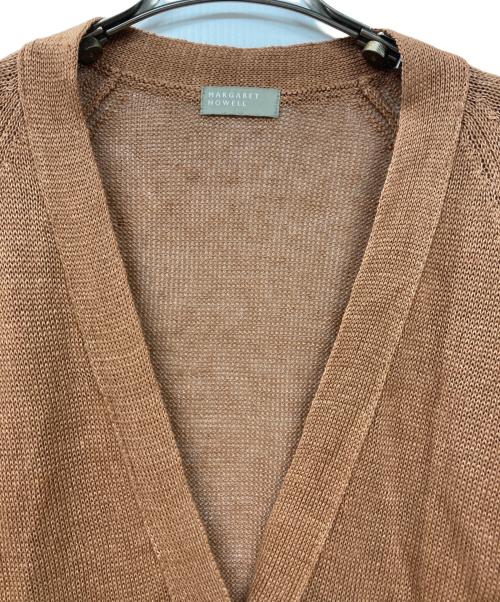MARGARET HOWELL（マーガレットハウエル）MARGARET HOWELL (マーガレットハウエル) リネンニットカーディガン オレンジ サイズ:2の古着・服飾アイテム