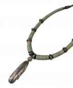 INDIAN JEWERYインディアン ジュエリー）の古着「フェザーネックレス」｜ライトグリーン