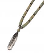 INDIAN JEWERYインディアン ジュエリー）の古着「フェザーネックレス」｜ライトグリーン