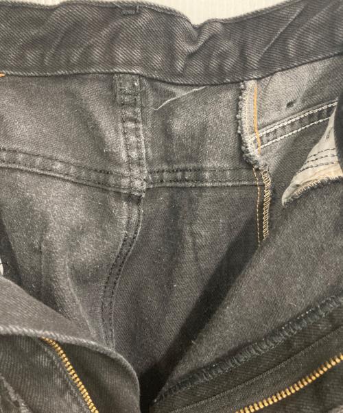 USED（ユーズド）USED (ユーズド) 再構築デニムパンツ ブラック サイズ:不明（実寸サイズをご確認ください）の古着・服飾アイテム