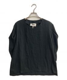 MM6 Maison Margiela（エムエムシックスメゾンマルジェラ）の古着「ドロップショルダーブラウス」｜ブラック