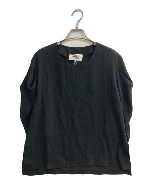 MM6 Maison Margiela（エムエムシックスメゾンマルジェラ）MM6 Maison Margiela (エムエムシックスメゾンマルジェラ) ドロップショルダーブラウス ブラック サイズ:36の古着・服飾アイテム
