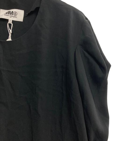 MM6 Maison Margiela（エムエムシックスメゾンマルジェラ）MM6 Maison Margiela (エムエムシックスメゾンマルジェラ) ドロップショルダーブラウス ブラック サイズ:36の古着・服飾アイテム