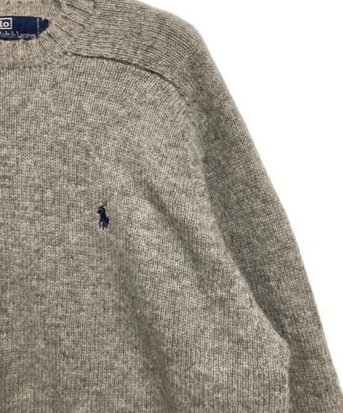 POLO RALPH LAUREN（ポロ・ラルフローレン）POLO RALPH LAUREN (ポロ・ラルフローレン) ウールニット グレー サイズ:Lの古着・服飾アイテム