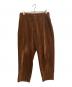 ATON（エイトン）の古着「suvin corduroy easy tapered pants」｜ブラウン