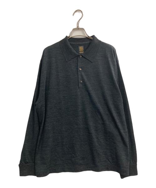 BATONER（バトナ―）BATONER (バトナ―) WOOL POLO LONG SLEEVE ブラック サイズ:2の古着・服飾アイテム
