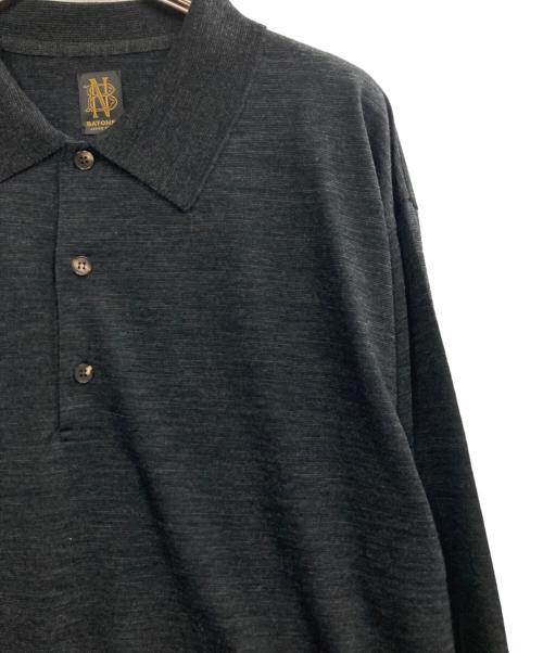 BATONER（バトナ―）BATONER (バトナ―) WOOL POLO LONG SLEEVE ブラック サイズ:2の古着・服飾アイテム