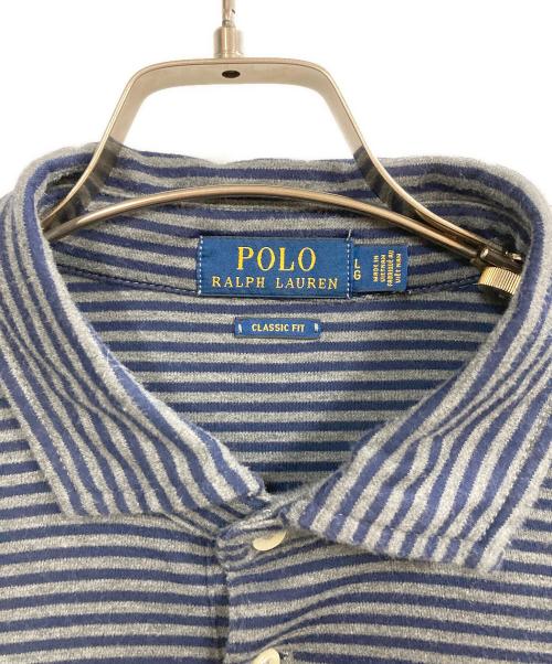 POLO RALPH LAUREN（ポロ・ラルフローレン）POLO RALPH LAUREN (ポロ・ラルフローレン) ボーダーポロシャツ グレー サイズ:Lの古着・服飾アイテム