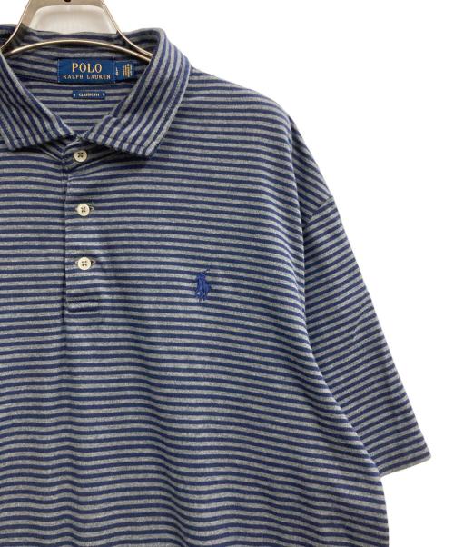 POLO RALPH LAUREN（ポロ・ラルフローレン）POLO RALPH LAUREN (ポロ・ラルフローレン) ボーダーポロシャツ グレー サイズ:Lの古着・服飾アイテム