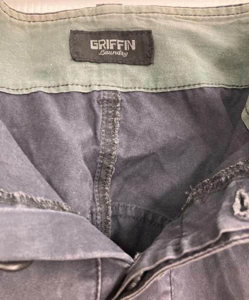 GRIFFIN（グリフィン）GRIFFIN (グリフィン) 加工バイカーパンツ ネイビー サイズ:Ｌの古着・服飾アイテム
