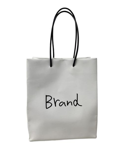 UNKNOWN PRODUCTS（アンノウン プロダクツ）UNKNOWN PRODUCTS (アンノウン プロダクツ) Ken Kagami (ケンカガミ) Leather Paper Bag ホワイトの古着・服飾アイテム