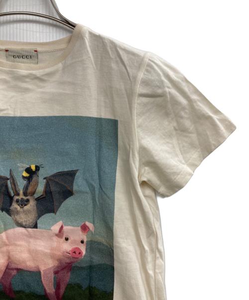 GUCCI（グッチ）GUCCI (グッチ) Animals Tee アイボリー サイズ:10の古着・服飾アイテム