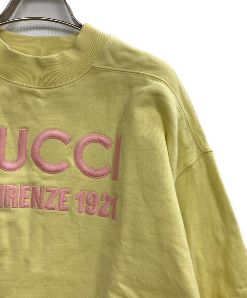 GUCCI（グッチ）GUCCI (グッチ) FIRENZE Crew Sweat イエロー サイズ:XXSの古着・服飾アイテム