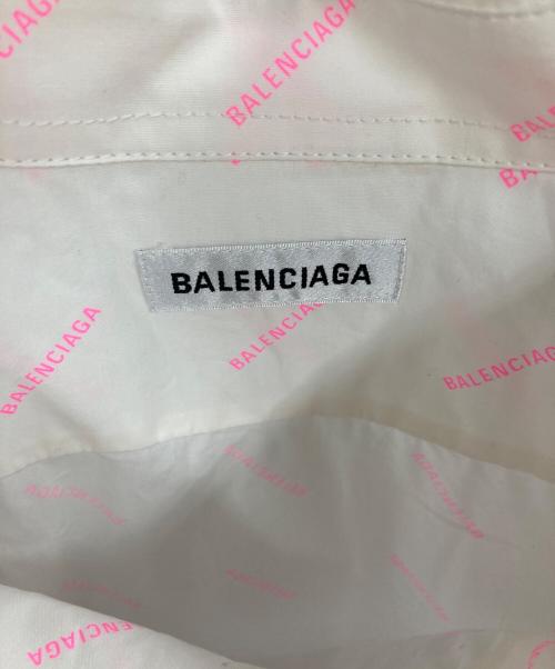 BALENCIAGA（バレンシアガ）BALENCIAGA (バレンシアガ) プルオーバーロングシャツ ホワイト×ピンク サイズ:34の古着・服飾アイテム