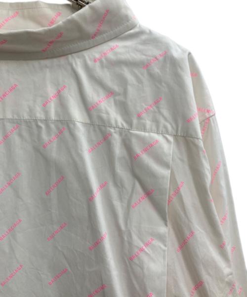 BALENCIAGA（バレンシアガ）BALENCIAGA (バレンシアガ) プルオーバーロングシャツ ホワイト×ピンク サイズ:34の古着・服飾アイテム